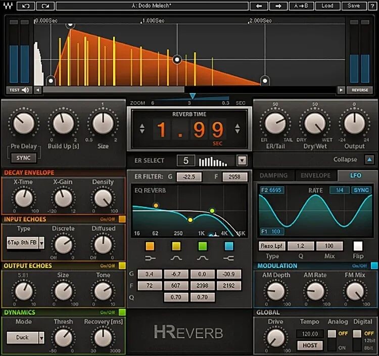 

Плагин гибридной реверберации Waves H-Reverb