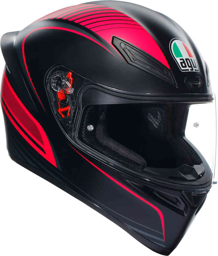 K-1 S разминочный шлем AGV, черный/розовый
