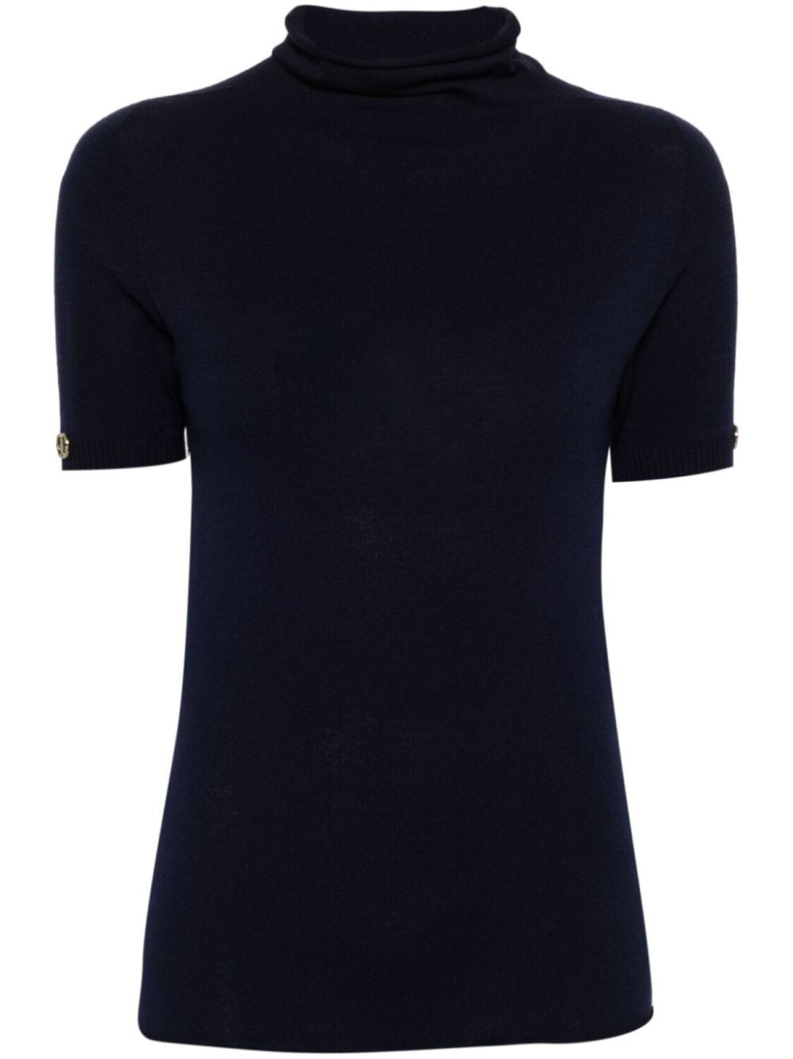 

TWINSET топ Oval-T в рубчик, синий