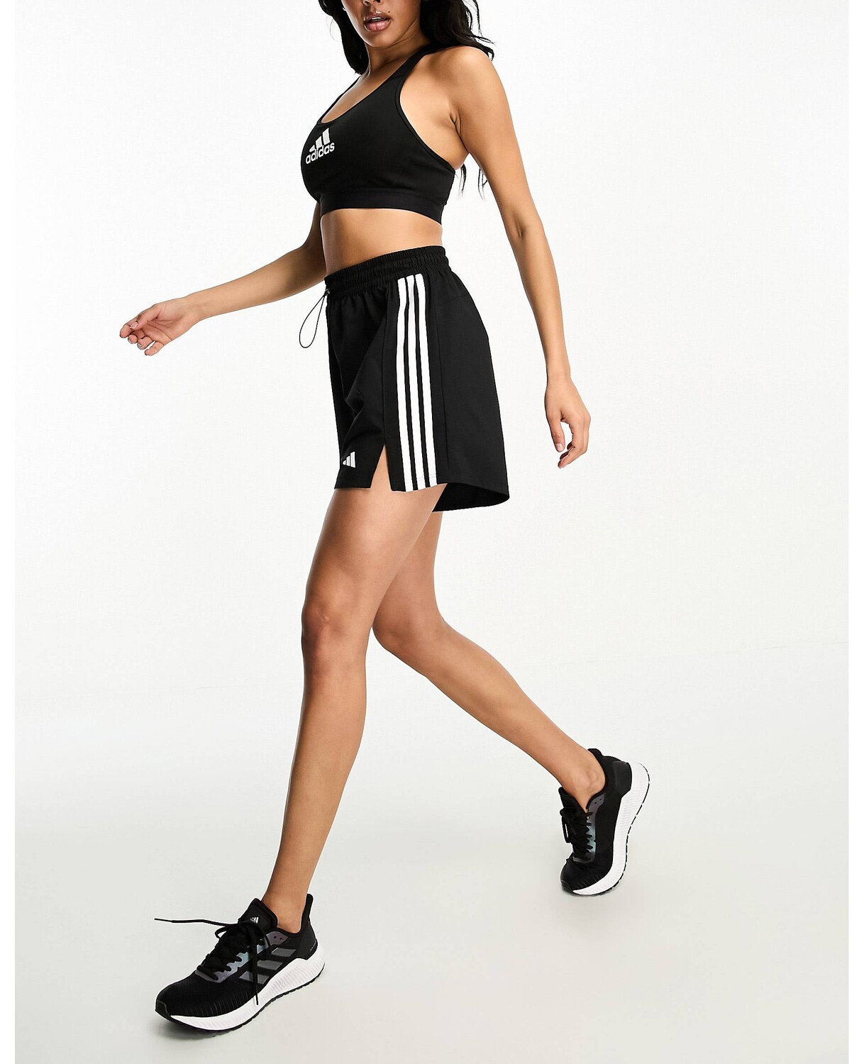 

Черные плетеные шорты adidas Training Hyperglam 5 дюймов adidas performance