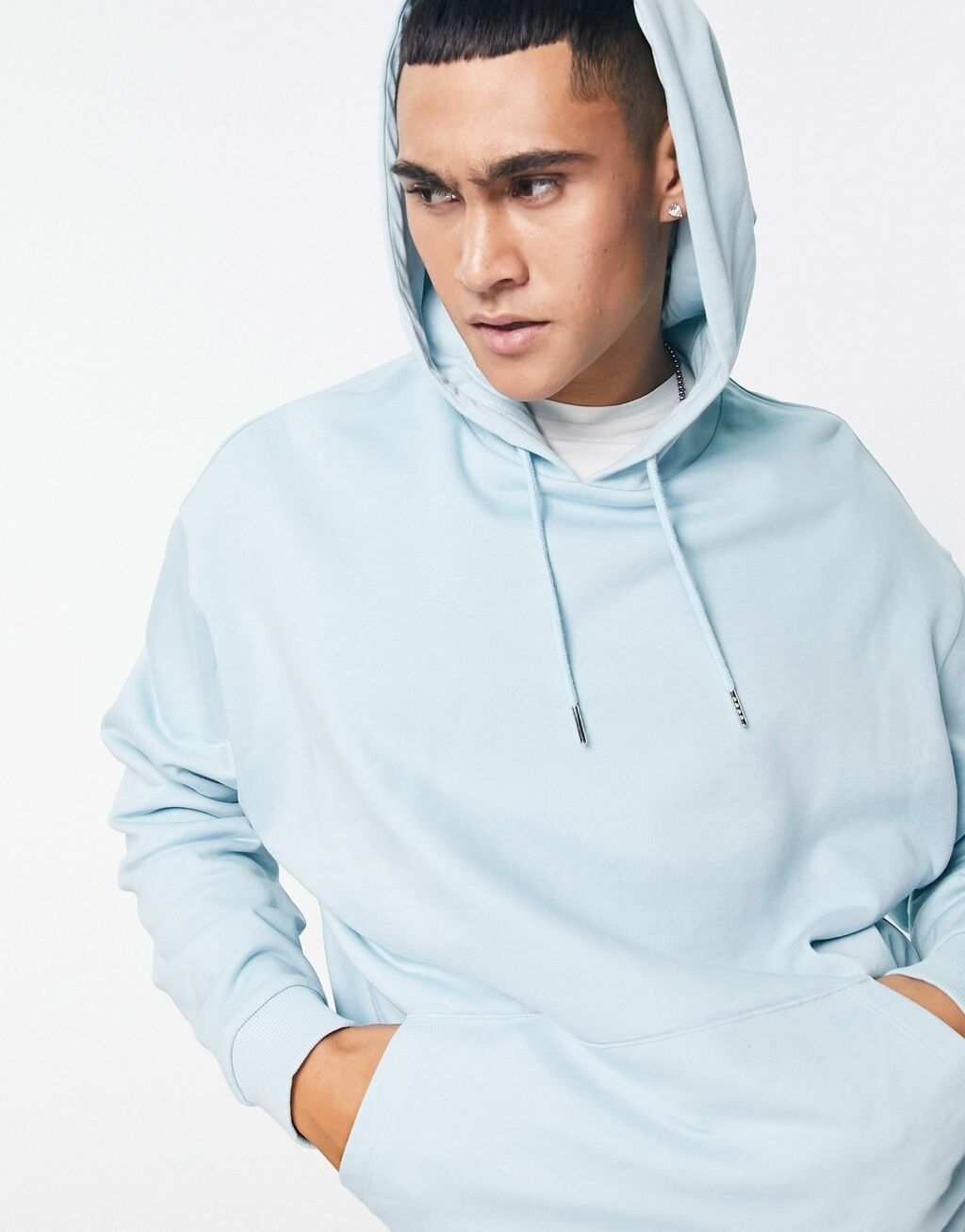

Голубое худи оверсайз ASOS DESIGN