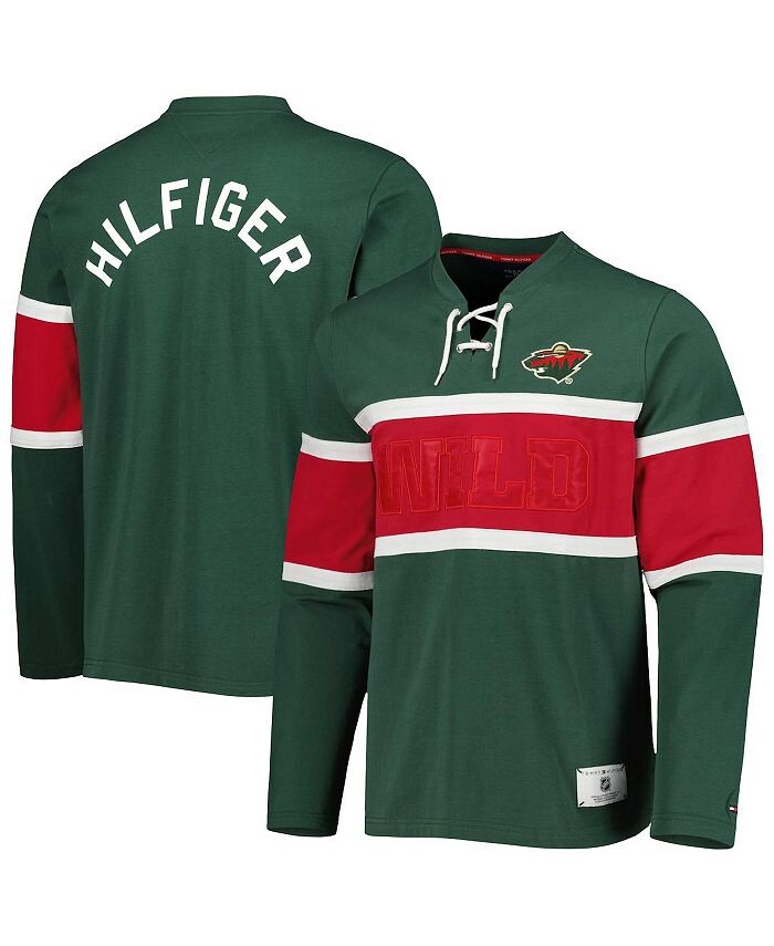 

Мужской зеленый топ на шнуровке с длинными рукавами Minnesota Wild Walter Tommy Hilfiger, зеленый
