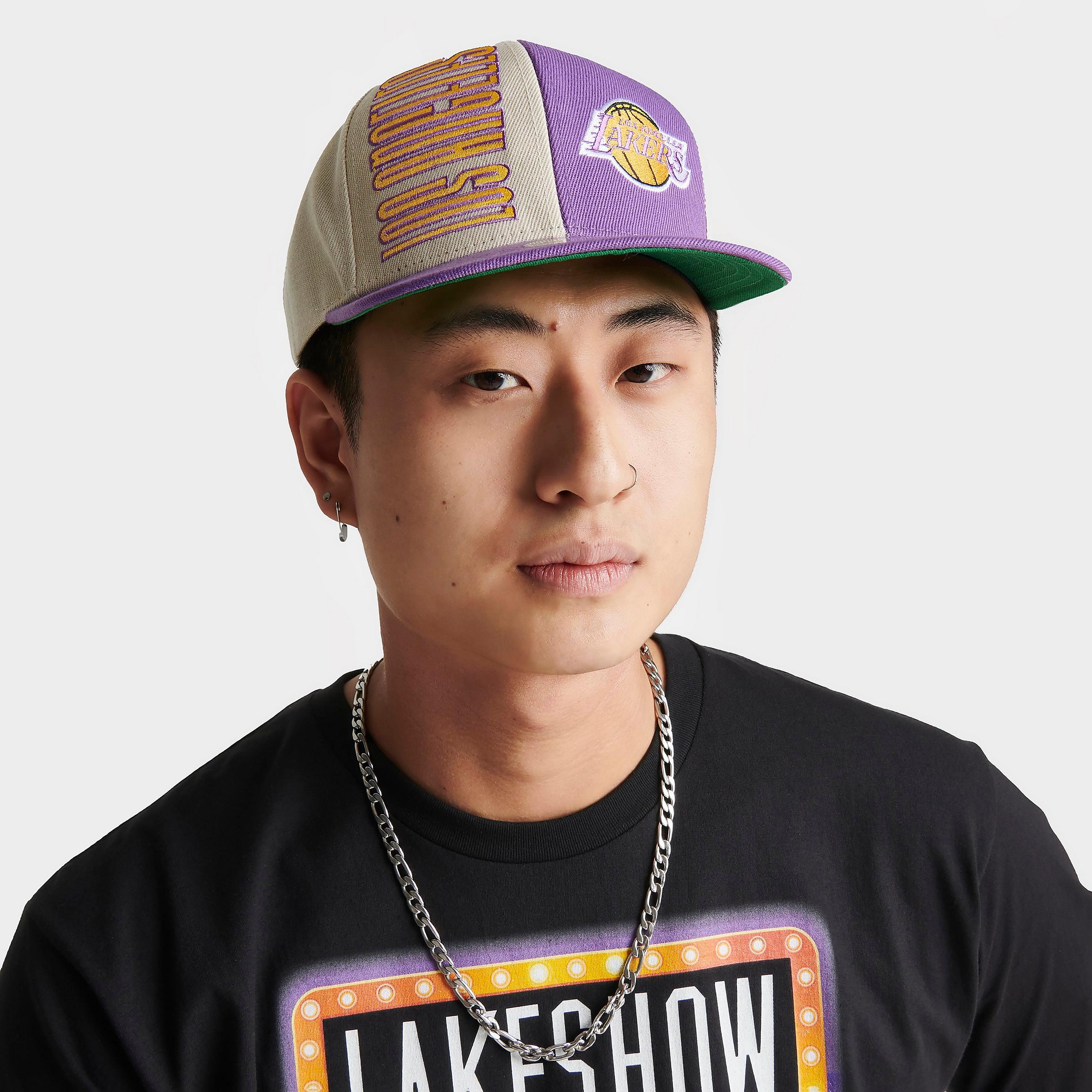 

Кепка НБА Mitchell & Ness Los Angeles Lakers с поп-панелью Snapback, белый