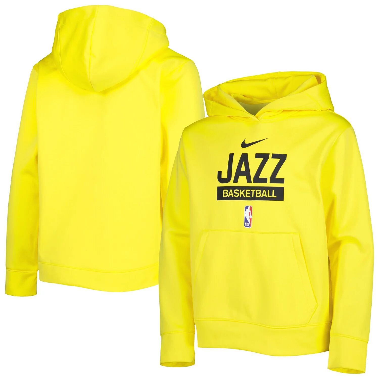 

Молодежный пуловер с капюшоном Nike Gold Utah Jazz Spotlight Practice Performance Performance Nike