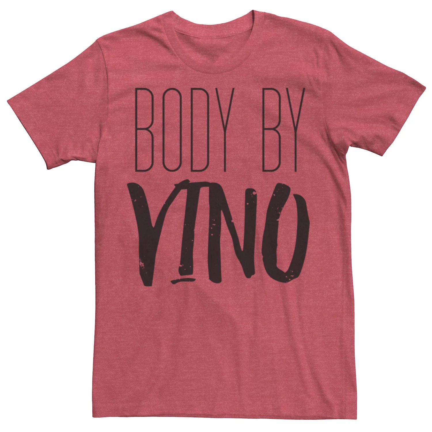 Мужская футболка с рисунком Body By Vino Word Stack Licensed Character