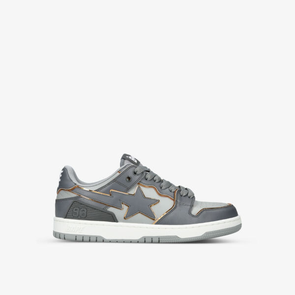 

Bape sk8 sta #3 m2 кожаные низкие кеды A Bathing Ape, серый
