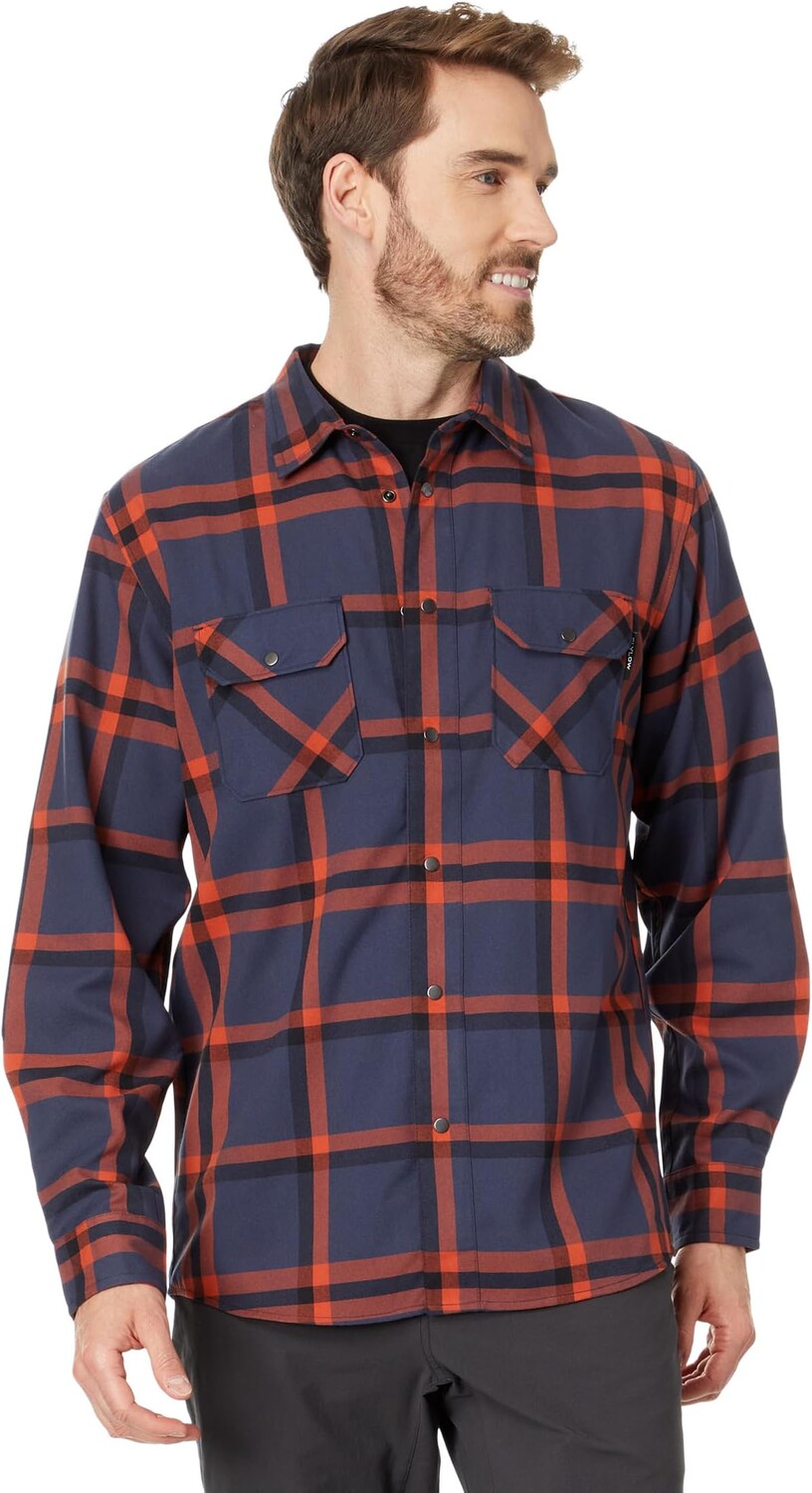 Рубашка Handlebar Tech Flannel Flylow, цвет Night/Sandstone Plaid