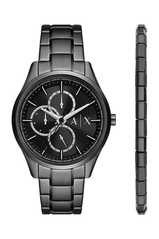 Часы и браслет Armani Exchange, черный