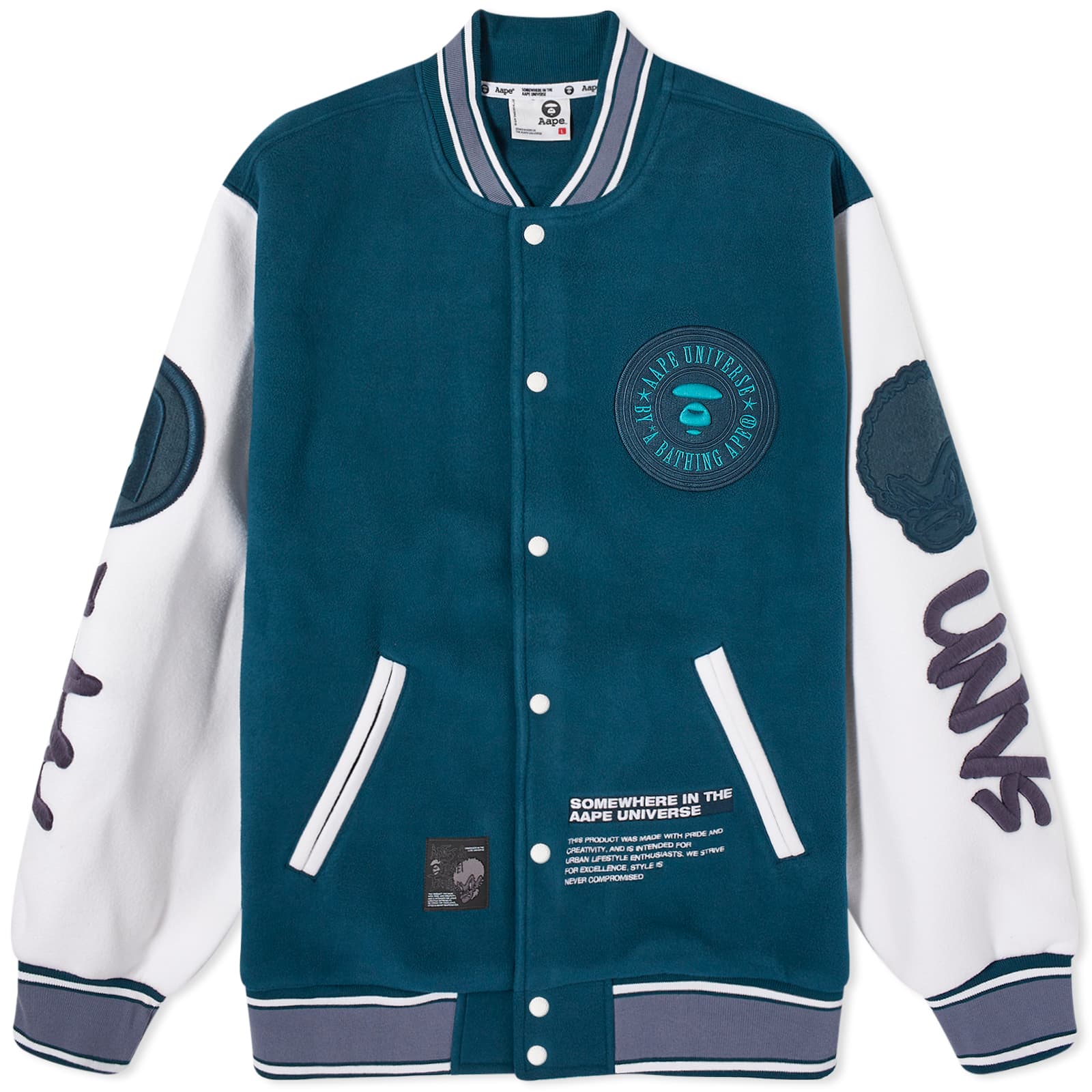 

Куртка Aape Dope Fleece Varsity, цвет Green (Navy)