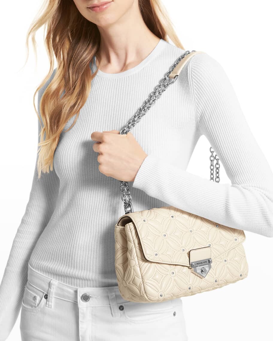 

Стеганая сумка на плечо Soho с крупной цветочной цепочкой MICHAEL Michael Kors