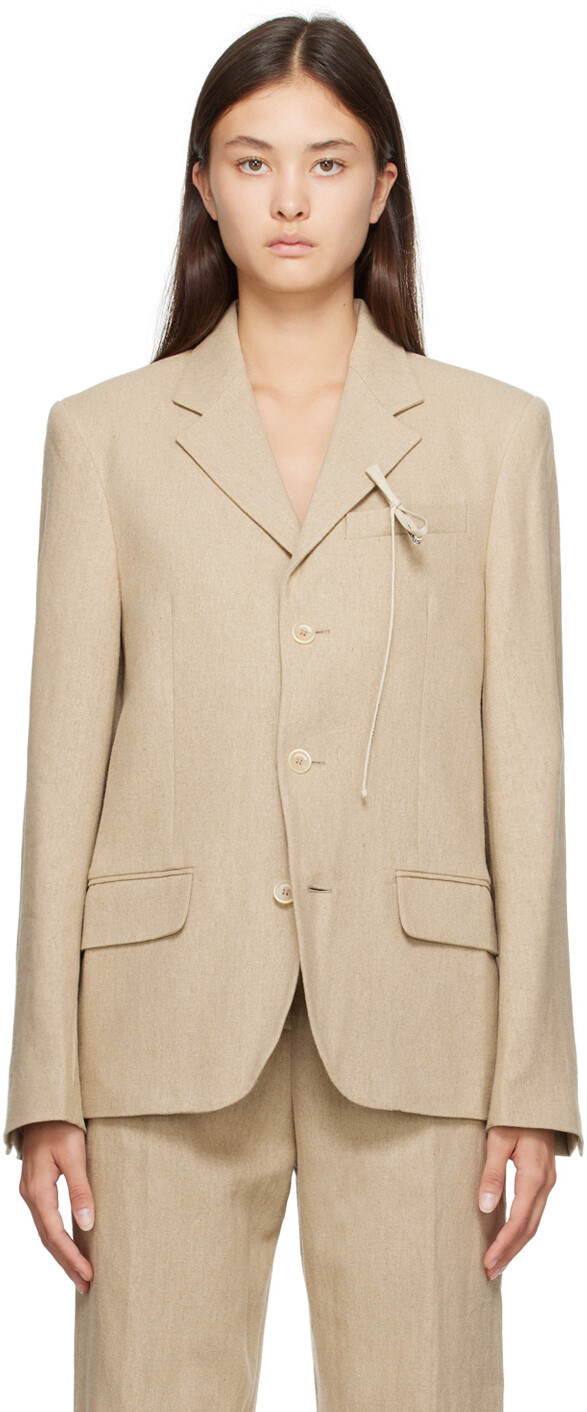 

Бежевый блейзер Le Raphia La Veste Feijoa Jacquemus
