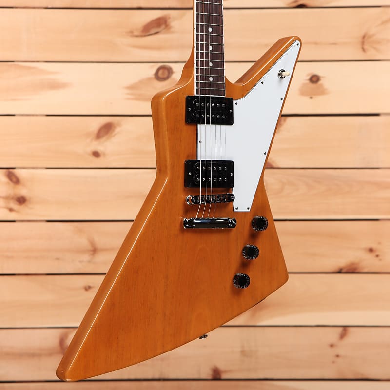 Электрогитара Gibson 70s Explorer - Antique Natural - 224830143 - PLEK'd vereshchagin 70s