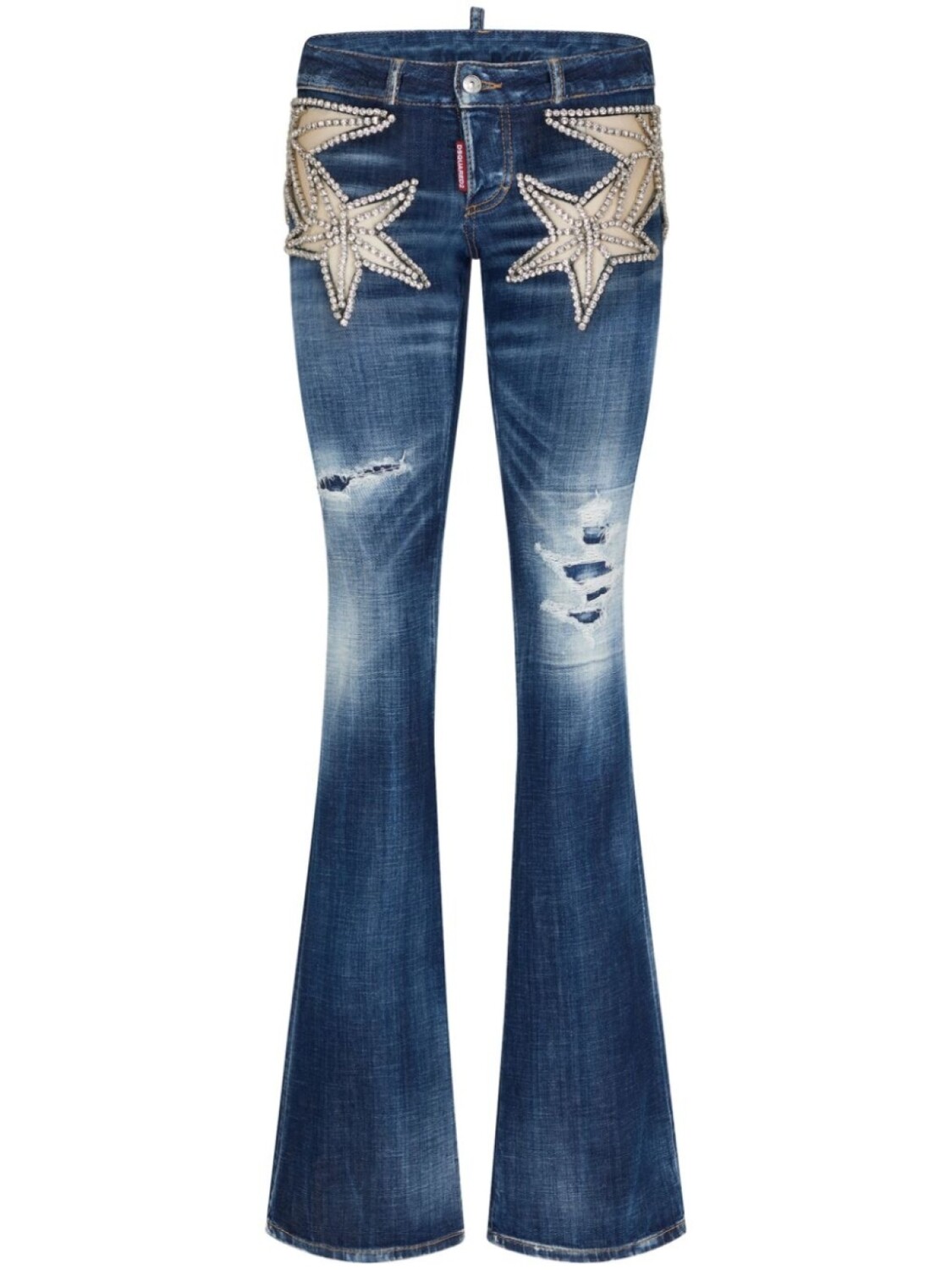 

Dsquared2 джинсы с кристаллами, синий