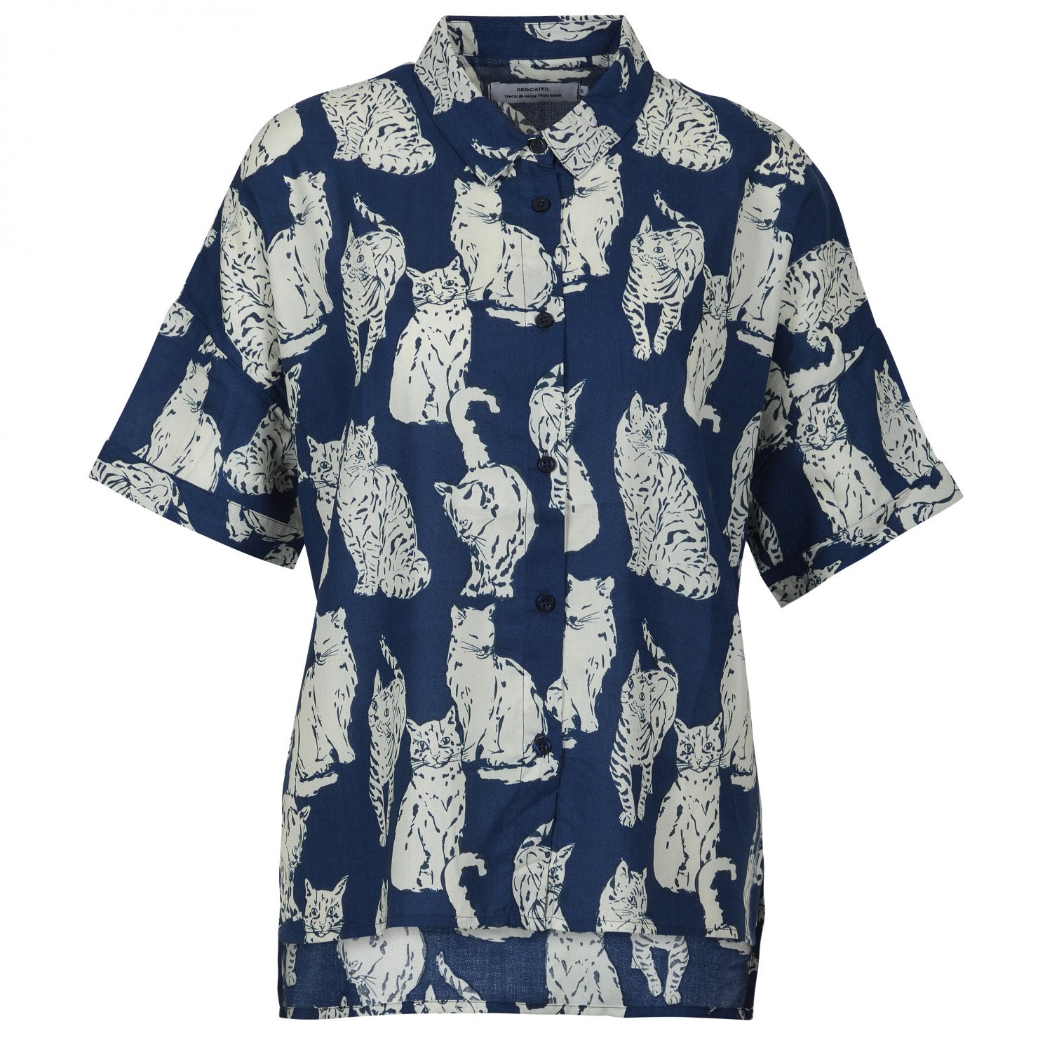 Блузка Dedicated Women's Shirt Nibe, цвет Cats Blue