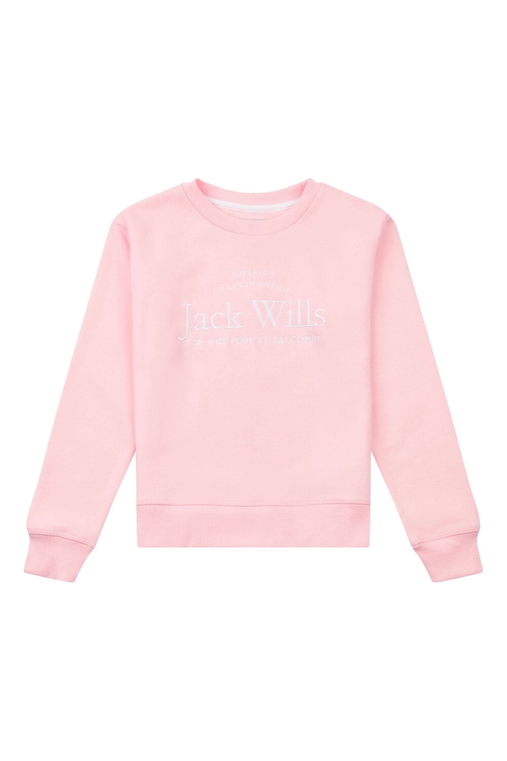 

Розовый свитшот с круглым вырезом и надписью Jack Wills, розовый