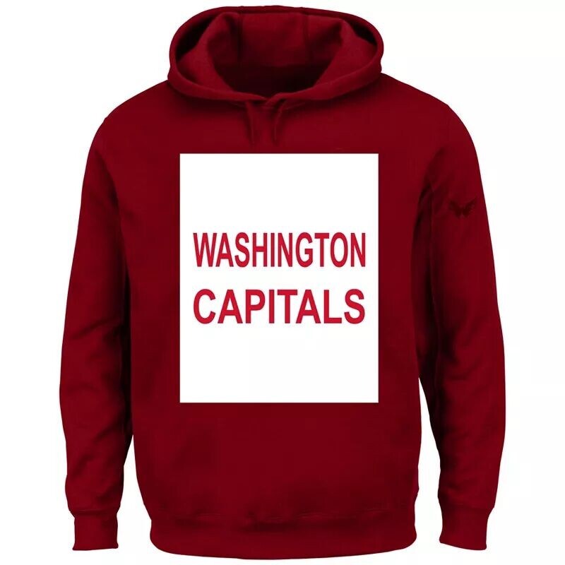 

Однотонный красный пуловер с капюшоном NHL Big & Tall Washington Capitals Square
