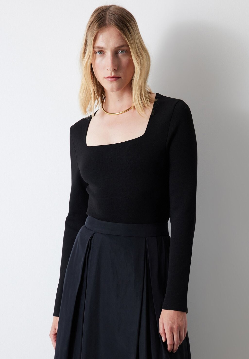 

Топ с длинными рукавами SLIM FIT SQUARE NECK Ipekyol, цвет black