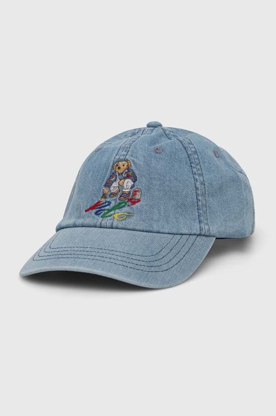 

Хлопковая бейсболка Polo Ralph Lauren, синий