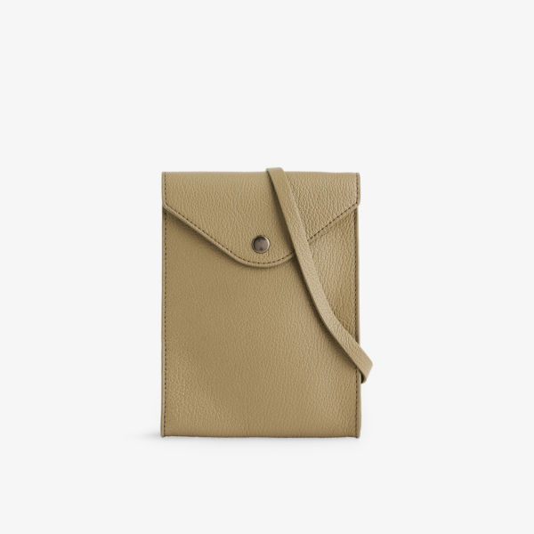 Кожаная сумка через плечо envelope Lemaire, хаки