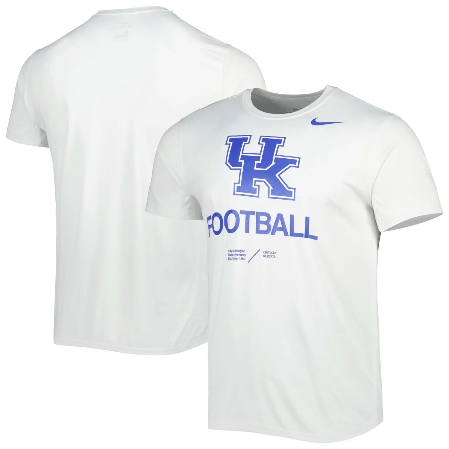

Мужская белая футболка Nike Kentucky Wildcats Team Football Legend, Белый