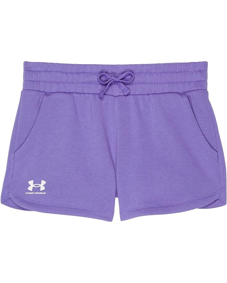 Шорты Under Armour Rival Fleece Shorts, цвет Brilliant Violet/White