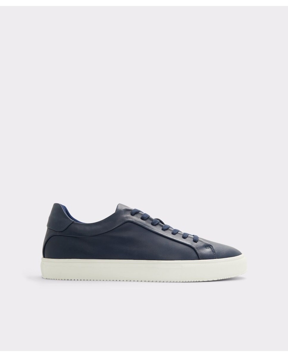 

Мужские кожаные спортивные туфли синего цвета с круглым носком Aldo, темно-синий