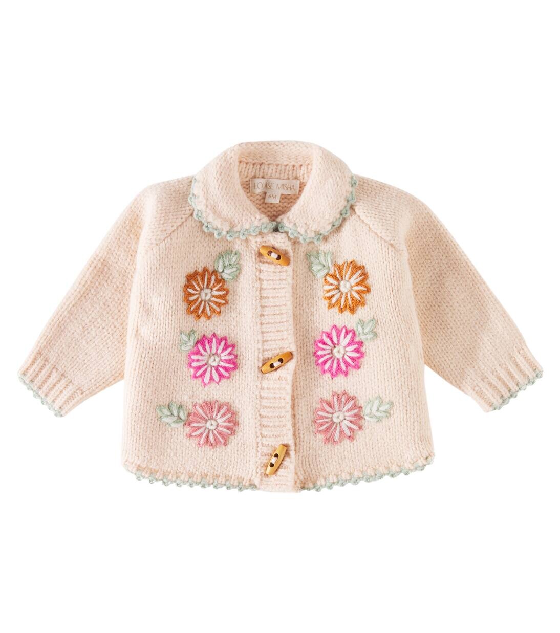 

Вышитый кардиган Baby Khella Louise Misha, цвет blush