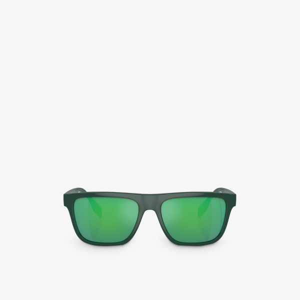 BE4402U солнцезащитные очки в квадратной оправе из биополиамида Burberry, зеленый