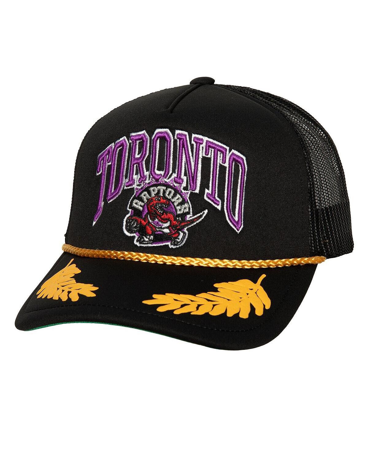 

Мужская черная бейсболка Toronto Raptors из лиственных пород дерева с сусальным золотом и сетчатой ​​кепкой Trucker Snapback Mitchell & Ness