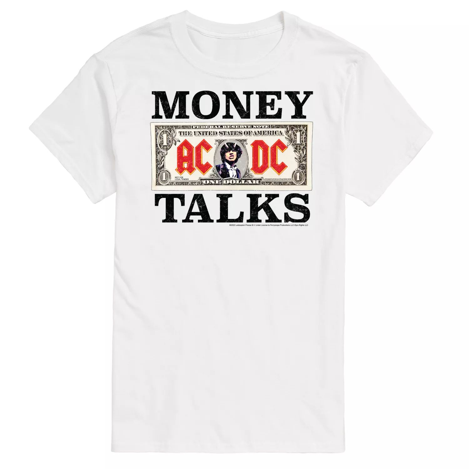 

Футболка Big & Tall ACDC Money Talks License, белый