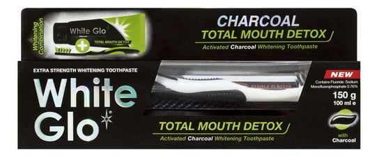 Уголь, зубная паста с активированным углем + зубная щетка, 100 мл White Glo