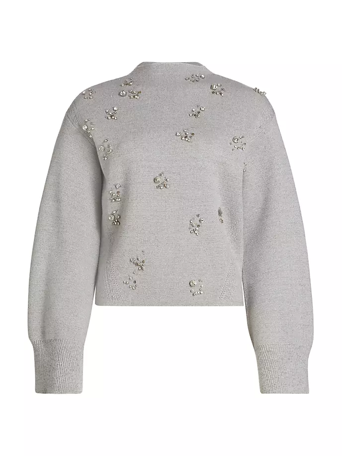 

Украшенный свитер из мериносовой шерсти 3.1 Phillip Lim, серый