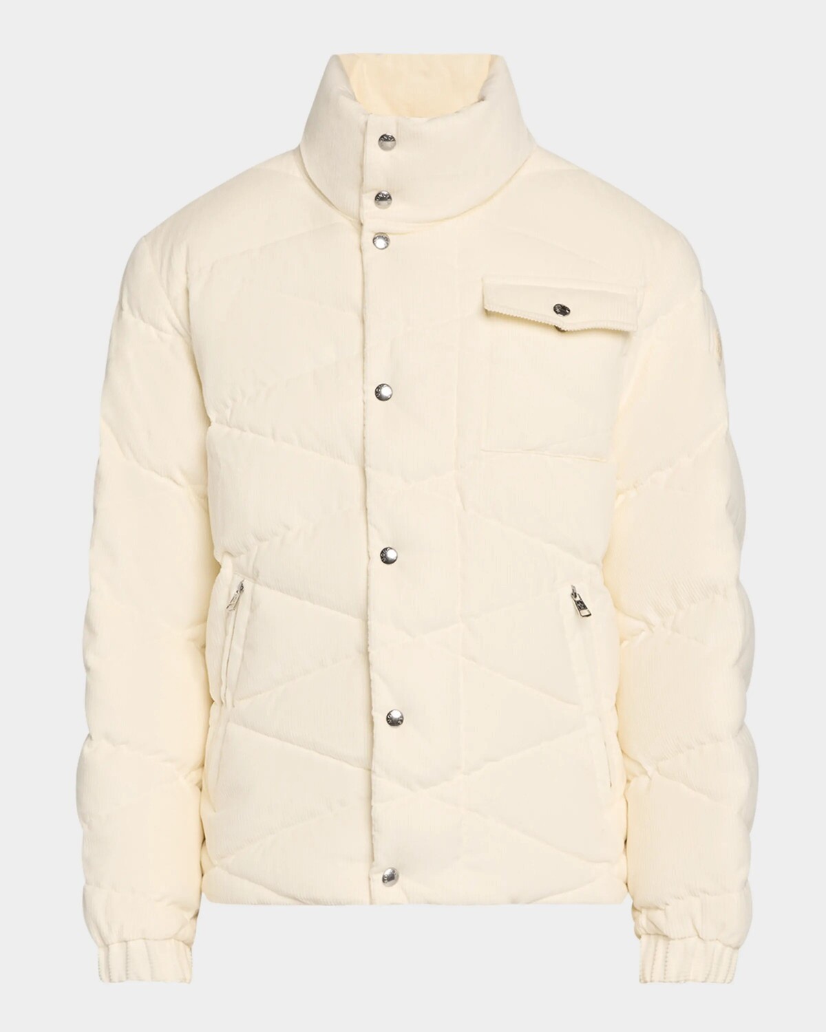 

Мужской вельветовый пуховик Kaver Moncler, слоновая кость