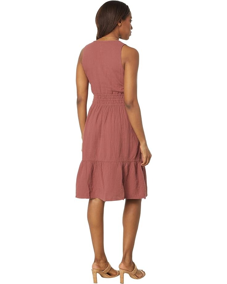

Платье bobi Los Angeles Sleeveless Split-Neck Tassle Midi Dress, цвет Rustic