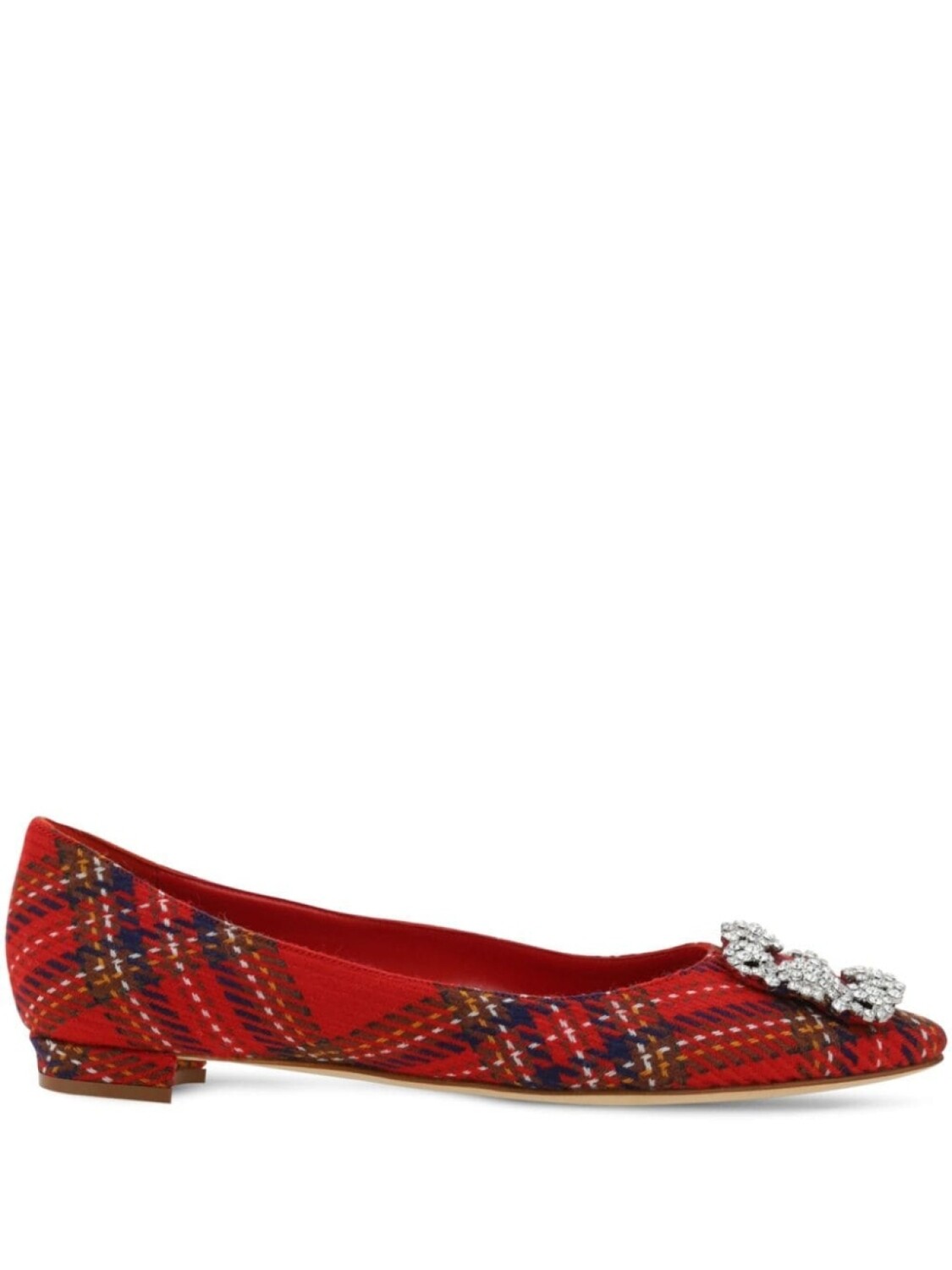 

Manolo Blahnik балетки Hangisiflat Check, красный