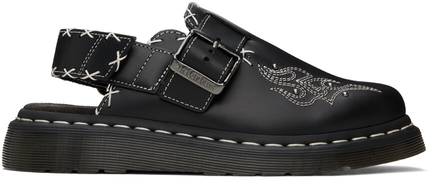 

Черные кожаные мюли Jorge II Gothic Americana с ремешком на пятке Dr. Martens