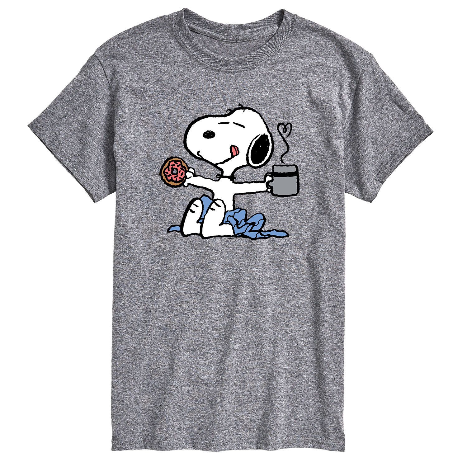 

Мужская футболка Snoopy с арахисовым пончиком и кофе Licensed Character