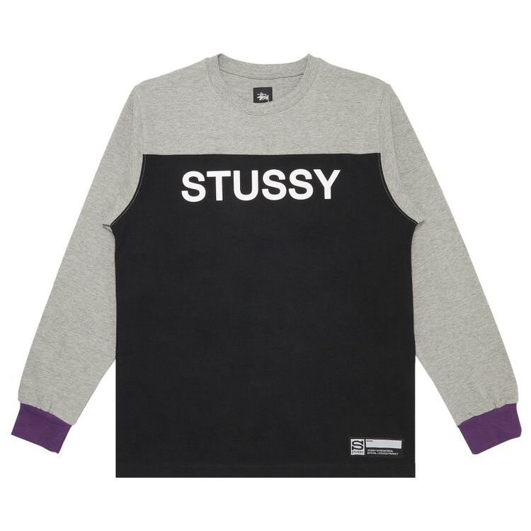 Лонгслив Stussy Basic Block Jersey 'Black', черный