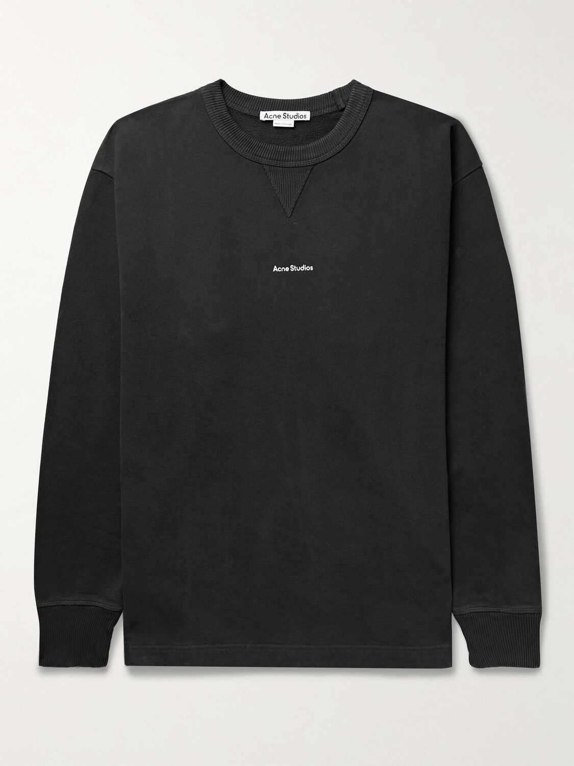 

Толстовка из хлопкового джерси с логотипом ACNE STUDIOS, черный