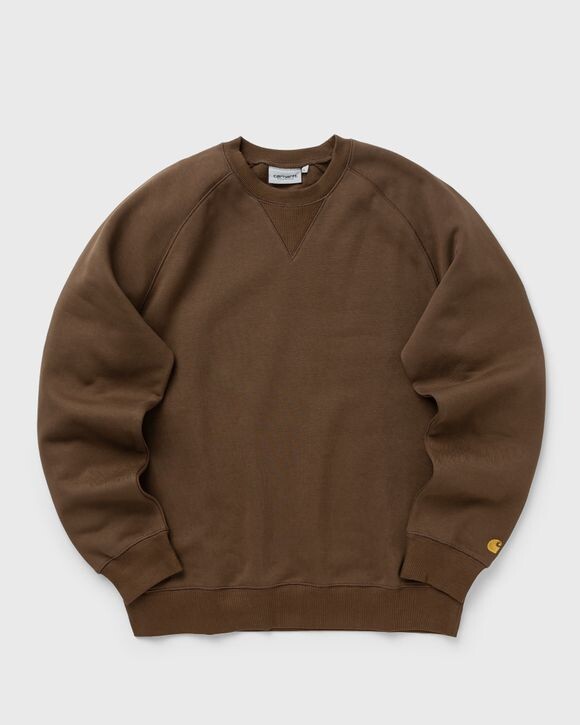

Флис Carhartt Wip Chase Sweat, цвет chocolate / gold