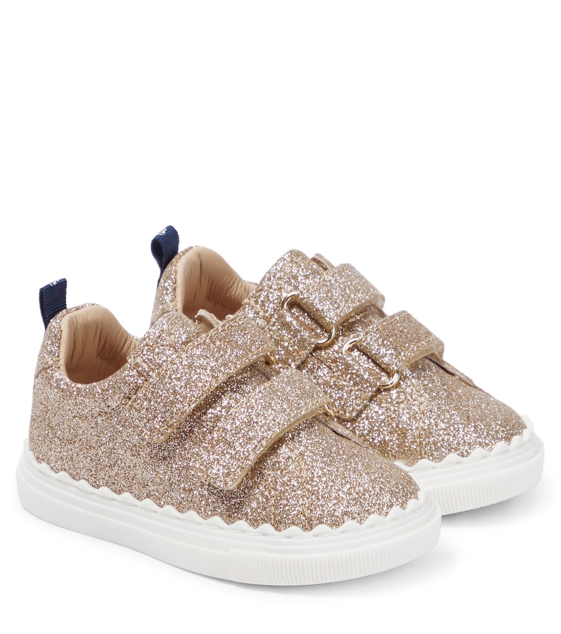 

Кроссовки с блестками Chloé, коричневый