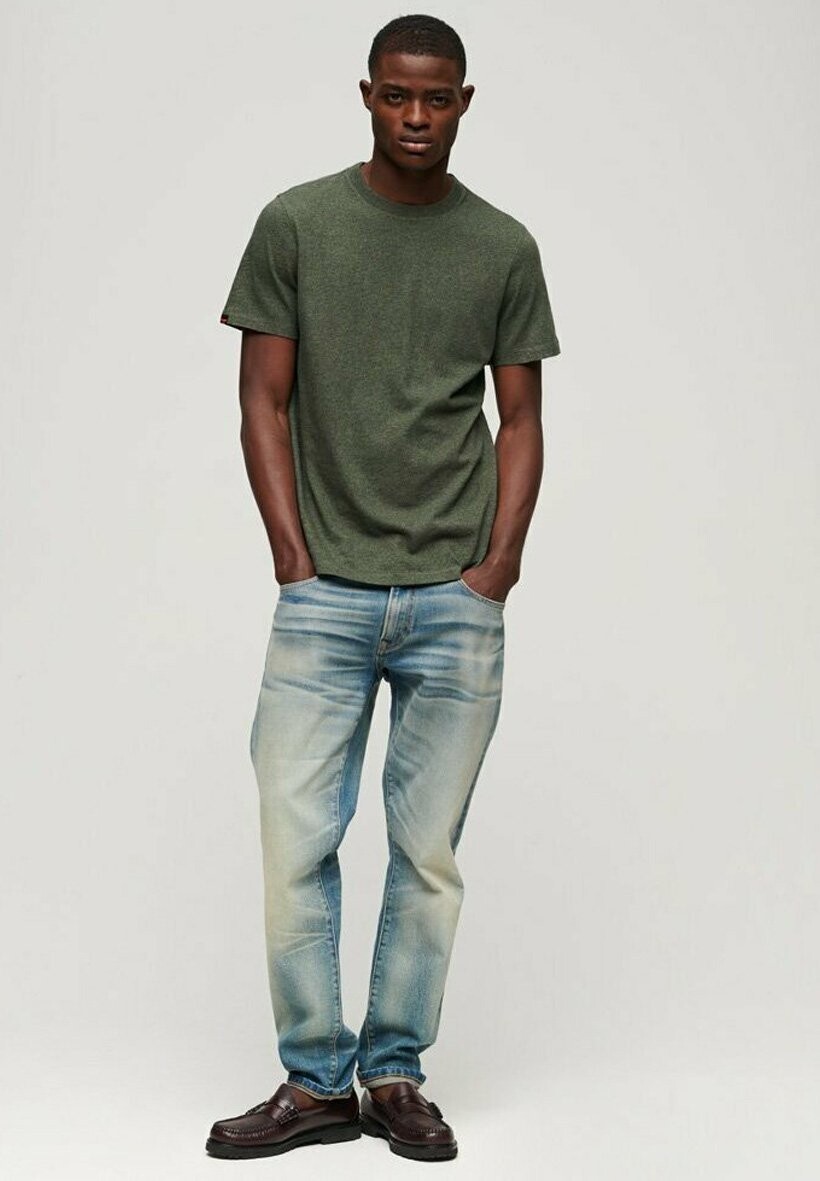 

Базовая футболка CREW NECK SHORT SLEEVE Superdry, цвет green grit