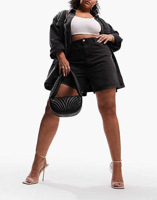 

Черные джинсовые шорты ASOS DESIGN Curve