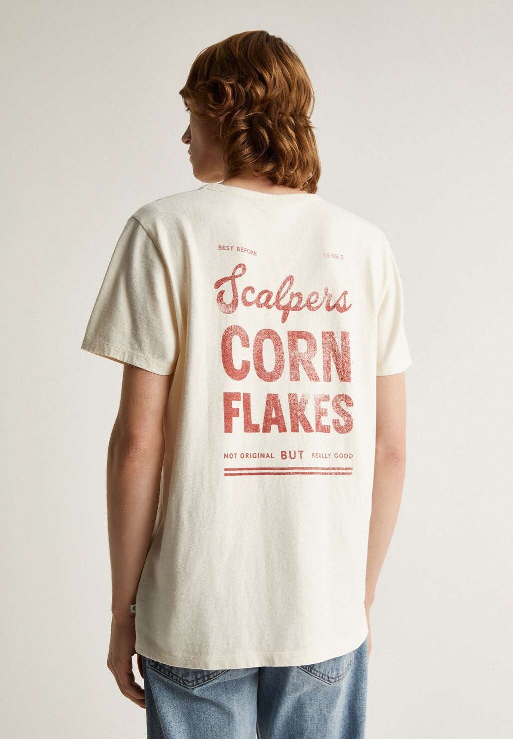 

Футболка с принтом FLAKES Scalpers, крем