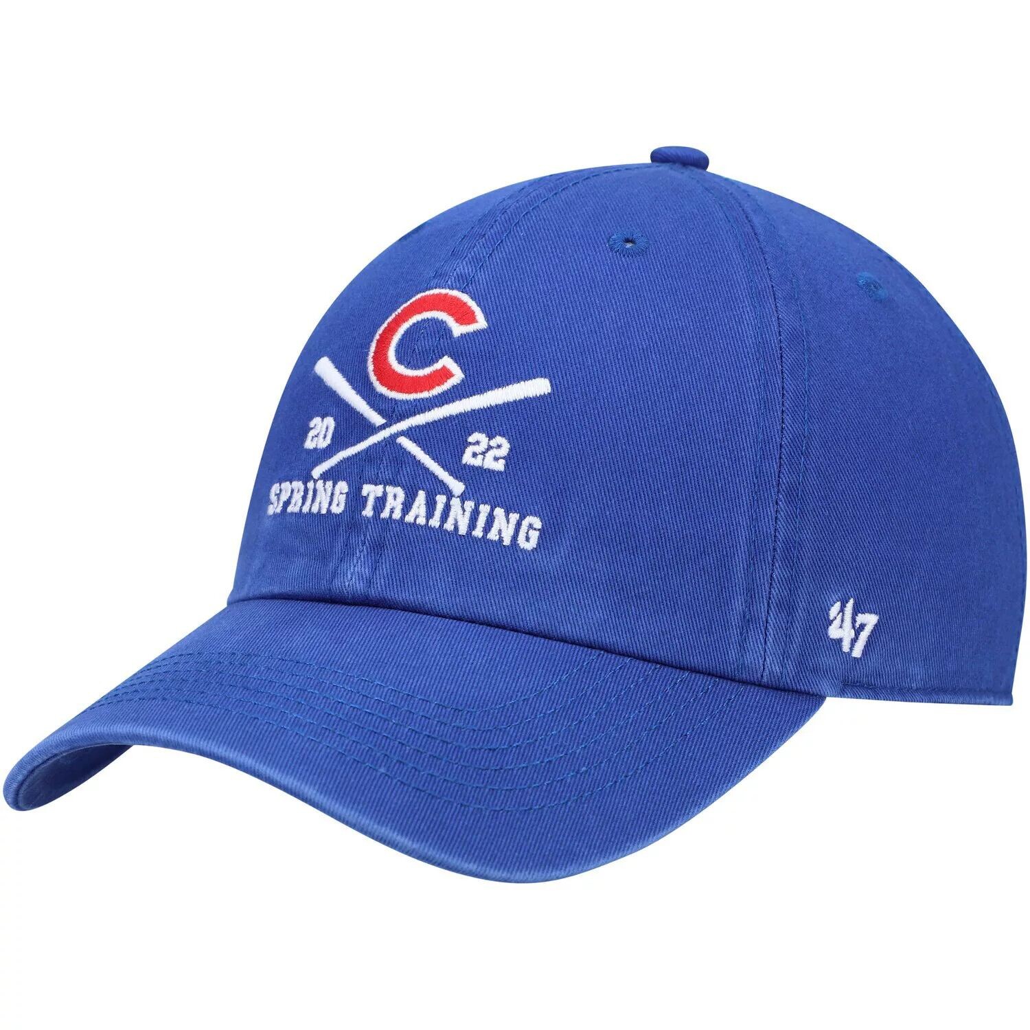 

Мужская регулируемая кепка Royal Chicago Cubs 2022 MLB Spring Training Cross Bone Clean Up '47