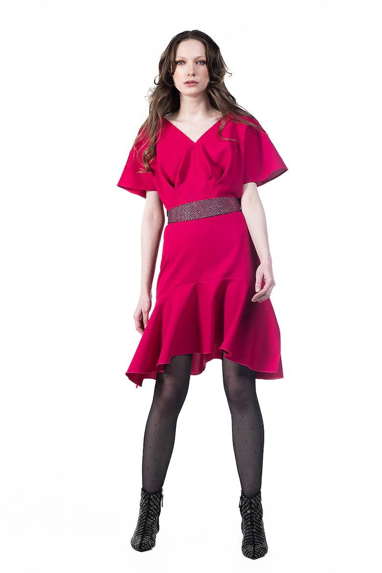 Платье с заостренным подолом A&S Negulescu, розовый