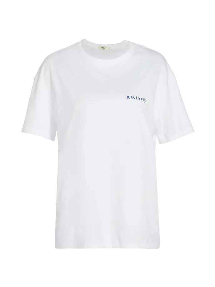 

Хлопковая футболка с кофейным рисунком Rag & Bone, белый
