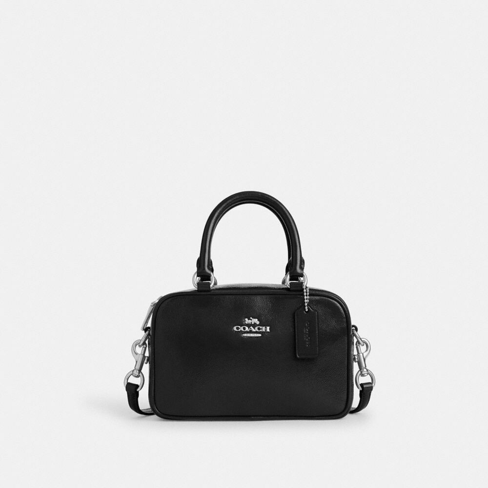 

Сумка-портфель через плечо COACH, серебряный/черный