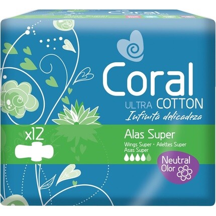 

Женские подушечки Coral Ultra Super с хлопковыми крыльями