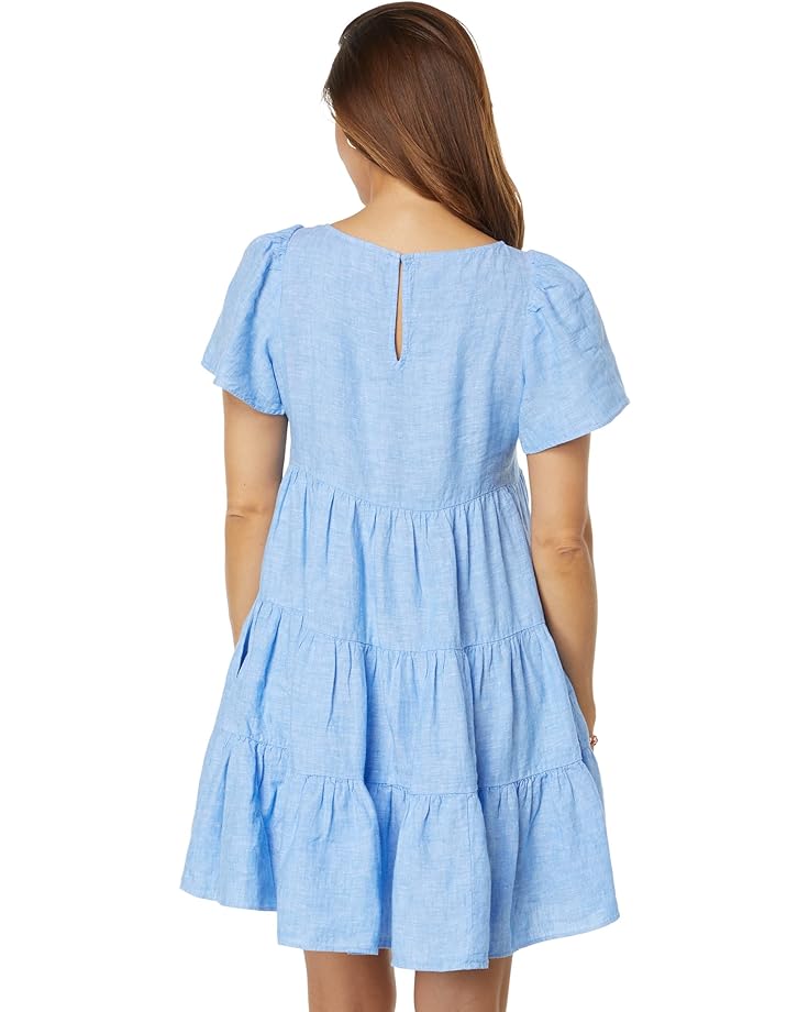 blue beach grand resort Платье Lilly Pulitzer Jocelyn Short Sleeve Line Dress, цвет Boca Blue/Resort White